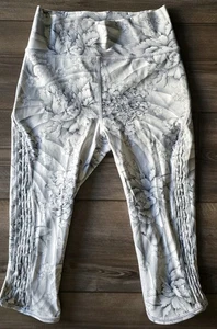 Lululemon Damen-Leggings geblümt grau/weiß, Größe 4. - Bild 1 von 8