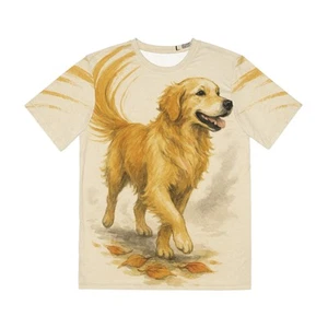 Golden Retriever T-Shirt Sumi-e Style Hund Tee Herbst Blätter Haustier Kunst Shirt Geschenk - Bild 1 von 33