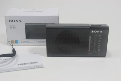Sony ICF-P36 FM/AM Radio W/LED Indicators & Hand Strap Open Box - Image 1 of 4