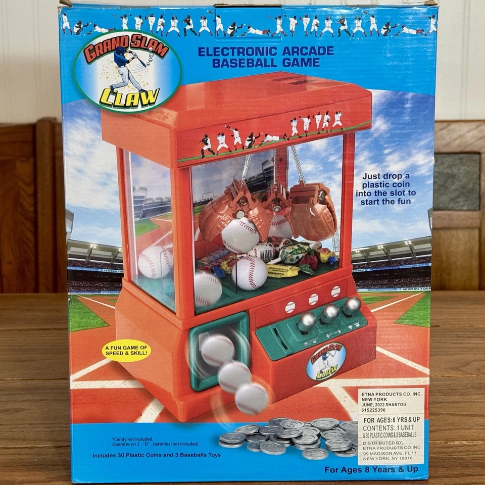 Etna Electronic BASEBALL Arcade Claw Machine - Ball & Toy Grabber