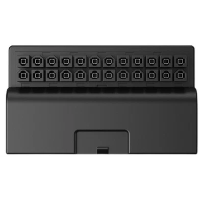 90 Degree ATX 24Pin Female to Male Connector Prolonged Plastic Power Adapter - Image 1 of 4