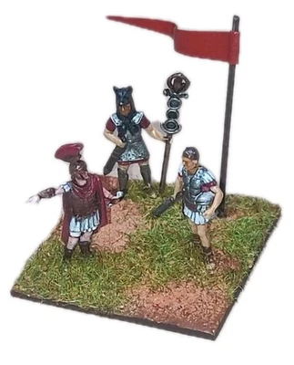 Soldatini Esci-1/72-Romani Gruppo Comando Plastic Painted Metal Bases - Immagine 1 di 4