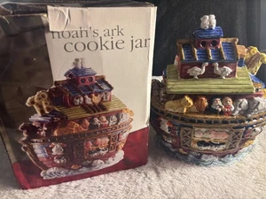 Arche Noah Keksdose groß Keramik Porzellan Tiere handbemalt Wohndeko - Bild 1 von 4
