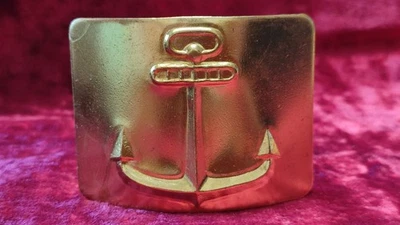 Vintage Soviet Buckle Belt USSR Navy Sailor River Fleet Army Uniform Military - Image 1 of 4