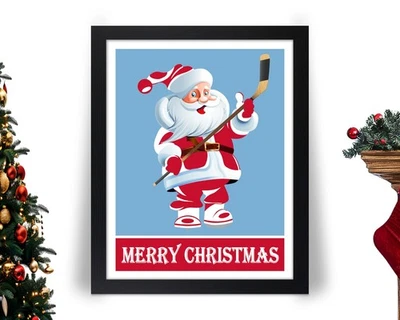 compare to DETROIT RED WINGS Christmas Santa Photo Picture 8x10 11x14 16x20 - Image 1 of 4