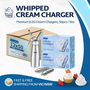 GreatWhip 8.2G Whipped Cream Chargers 100/600 Pack Bulbs Ultra Pure NEW ARRIVAL! - Picture 1 of 12