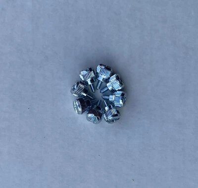 8Pcs/Set Chrome Thumb Screws 6-32 Thread for Lian Li Cases - SILVER