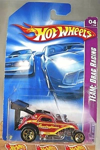 2008 Hot Wheels #160 Team: Drag Racing 4/4 FIAT 500 Tangerine w/Gold 5 Spokes - Picture 1 of 5