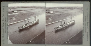 Peter L.Petersen, Le navire à vapeur russe MOSCOY, STEREO Vintage print c.1900 - Imagen 1 de 1