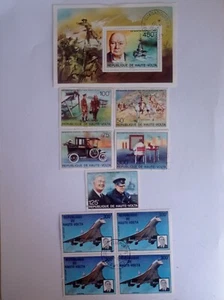 Lote De Sellos Usados De La REPUBLIQUE DE HAUT-VOLTA , CHURCHILL Y DE GAULLE - Picture 1 of 5