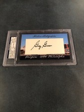 Greg Gross 1/17 2012 Historic Autographs Champions PHILLY 1980 AUTO GEM MT 10