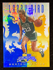 2012-13 Panini Crusade Larry Bird #75 BLUE & GOLD PRIZM !!!  CELTICS  BEAUTY