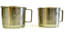 STUNNING PAIR SUPREMATISM  ART DECO CUBIST COFFE & TEA GLASS HOLDER BAUHAUS 1925