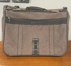 SAMSONITE Borsa Tuta Protettiva Uomo Viaggio Pieghevole Grigio e Marrone Tracolla - Foto 1 di 8