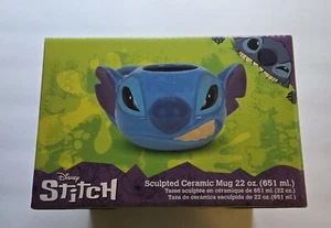Disney Stitch 22 Ounce 651ml Ceramic Sculpted Mug New Lilo And Stitch NEW - Picture 1 of 3