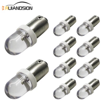 RUIANDSION 10X 12V BAX9S H6W F5 LED Auto Intérieur Dôme Lampe Latérale Ampoule Blanc 6000K