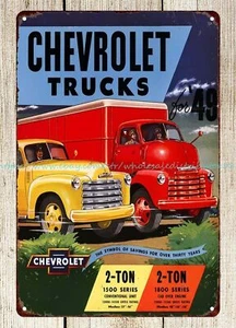 autos Trucks car auto 1949 metal tin sign Vintage poster - Picture 1 of 4