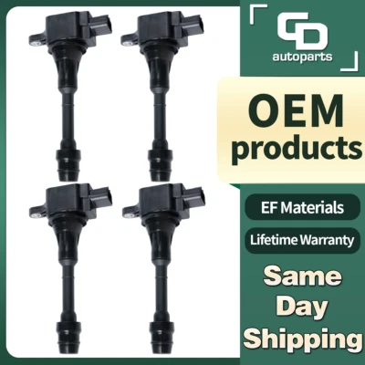 UF350 OEM 4X Ignition Coils for Nissan Altima X-Trail Sentra 2002-2013 2.5L L4 - Image 1 of 4