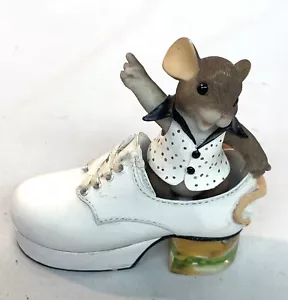 Charming Tails DISCO FEVER Fitz & Floyd White Shoe No Box - Picture 1 of 5