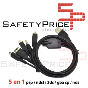 5 en 1 Cable de Carga USB psp / ndsl / 3ds / gba sp / nds Cargador 115cm REF657 - Imagen 1 de 1