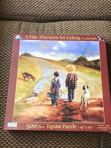 New Suns Out 500 Pc Puzzle"A Fine Afternoon for Fishing" Jim Daly , Sealed 