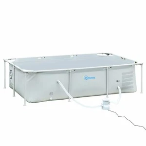 Easycomfort Piscina Fuoriterra Autoportante, Piscina Rigida Rettangolare Con Fi - Foto 1 di 6