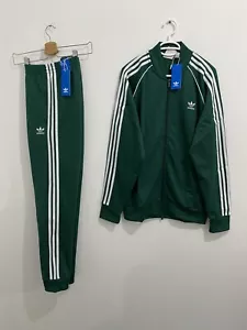 Adidas Originals Primeblue Superstar Tracksuit Collegiate Green White Size XL - Picture 1 of 12