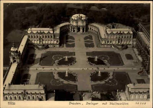 Foto postal de Walter Hahn de DRESDE Sajonia ~ 1960 vista aérea perrera antes de la destrucción - Imagen 1 de 2