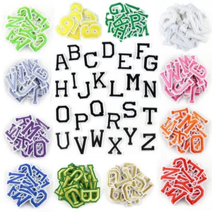 26 Alphabet English Letters Set Embroidered Patches Iron On Sew On Badge Fabric - Picture 1 of 36