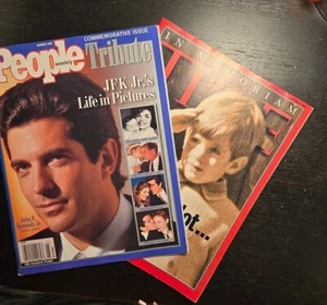 JFK Jr. 2 Magazines Tribute 1999 John F. Kennedy Jr. Memorial - People & Time - Picture 1 of 2