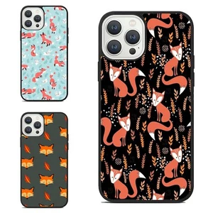 For Samsung Galaxy Apple iPhone 14 15 Cute fox pattern design Unique Cover - Picture 1 of 25
