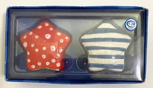 DEPT 56, STAR SHAPE, PATRIOTIC SALT & PEPPER SET , NEW - Picture 1 of 1