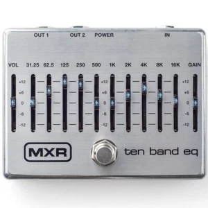 Dunlop MXR M108S 10-Band Graphic Equalizer Guitar Pedal, Silver Ten Band EQ - Picture 1 of 5