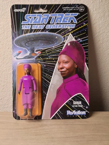 Guinan Super7 Star Trek:The Next Generation Reaction 3.75 Inch Figure  Brand New Cover
