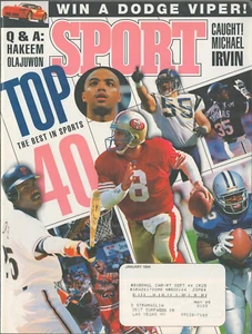 JAN 1994 SPORT MAGAZINE-JOE MONTANA-BARRY BONDS--TOP FORTY ATHLETES in SPORTS - Picture 1 of 1