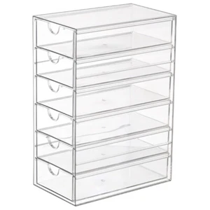 Transparent Storage Box Multi-layer Desktop Drawer Versatile Makeup Stationery - Picture 1 of 12