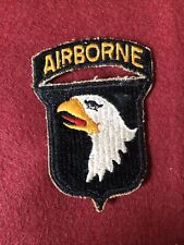 WW2 US ARMY PATCH 101 AIRBORNE  DIVISION WITH TAB  OFF UNIFORM