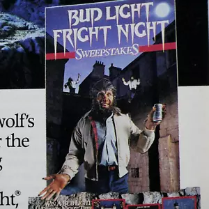 Bud Light Halloween Monster Trip Werewolf Wolfman Vintage 1986 Original Print Ad - Picture 1 of 10