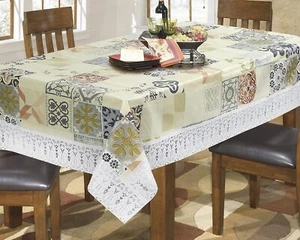 PVC Waterproof 6 Seater Dining Table Cover Size 60x90 Inches - Picture 1 of 3