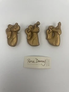 NEW VTG Home Interiors Roma Downey Gold Angel Candle Pins Gems 3 pack FREE SHIP - Picture 1 of 6