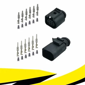 Buchse + Stecker 6-polig Reparatursatz 1J0973713 3B0973813 für VW AUDI MT Crimp - Picture 1 of 1