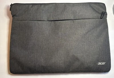 Funda protectora acolchada gris para portátil Acer para ordenador de 15" bolsillo con cremallera Foto 1 de 4