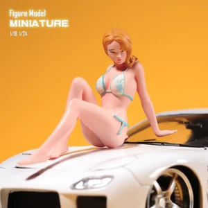 1/32 Sitting bikini Girl Scene Prop Miniatures Figures Doll For Cars Vehicle Toy - Picture 1 of 4
