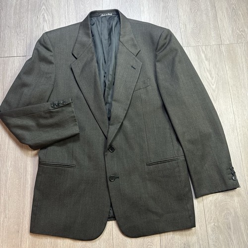 Giacca cappotto sportivo Valentino uomo blazer verde oliva scuro 42R 2 bottoni Italia