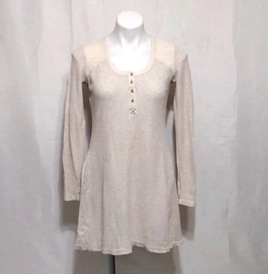 Saturday Sunday  XS Ribbed Long Sleeve Tunic Dress Women Fall Layering Casual - Image 1 of 4