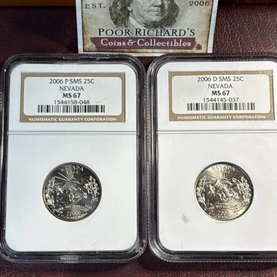 Nevada 2006 SMS Set P & D MS67! - Image 1 of 4