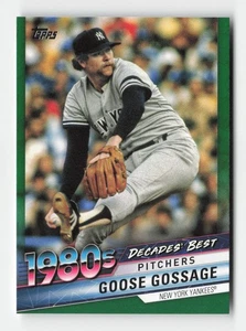 Goose Gossage 2020 Topps Decades' Best Green (serie due) New York Yankees - Foto 1 di 2