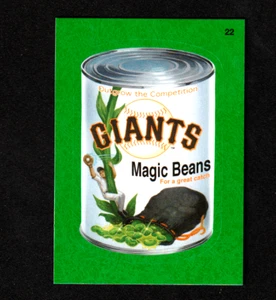 2016 Wacky Packages Baseball Series "SF GIANTS MAGIC BEANS " Grass Sticker #22 - Picture 1 of 1