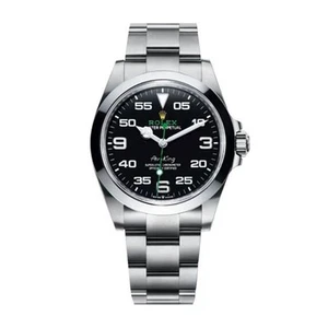 Rolex Air-King Watch 40MM Black Arabic Numerals Dial Stainless Steel - Picture 1 of 1