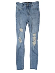 Hollister Distressed Stretch High Rise Jean Legging  Girl's Size 0S / 24x26 - Picture 1 of 8